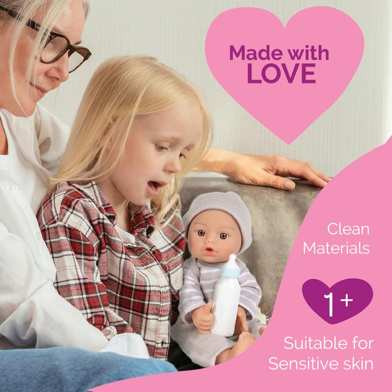 Adora Sweet Baby - 11â€ Soft & Cuddly Baby Doll, Realistic Features, Gentle Scent, Machine Washable, Lightweight & Easy to Hold | Adorable Playmate (Boy Dino) - Image 4